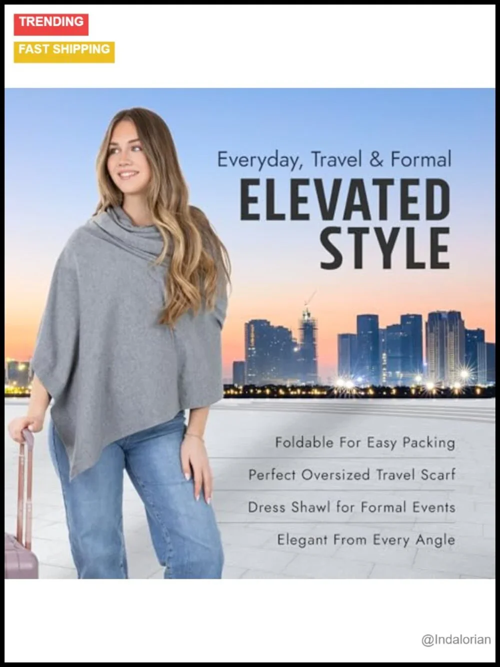 100% Cotton Wrap Shawl Lightweight Knit Wraps for Women Scarf Travel Winter